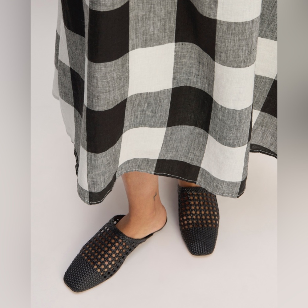 Everlane The Linen Oversized Puff Sleeve - Gingham (S) - Picture 13 of 13